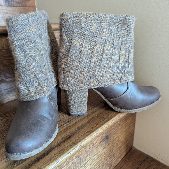 Y2K Boots By Muk Luks With Sweater Cuff And Lug Sole Size 9 - Picture 6 of 13